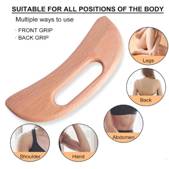 Wood therapy massage tool + Eucalyptus Massage Oil - Picture 3 of 4